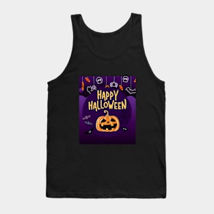 Happy Halloween in violet color,brafdesign Tank Top